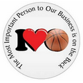 I Love Basketball Photo Hand Mirror (2.5" Diameter)